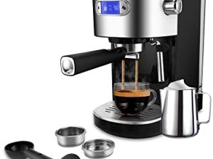 Gevi Espresso Machines 20 Bar Fast Heating Automatic Cappuccino Coffee Maker with Foaming Milk Frother Wand for Espresso