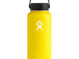 Hydro Flask Water Bottle - Stainless Steel & Vacuum Insulated - Wide Mouth with Leak Proof Flex Cap - 32 oz