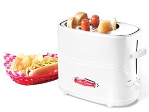 Nostalgia 2 Slot Hot Dog and Bun Toaster with Mini Tongs