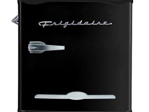FRIGIDAIRE Black EFR176- AMZ EFR176 Retro Mini Refrigerator-Energy Saving-Adjustable Thermostat Control-Side Mounted Bottle Opener-Ideal for Dorm