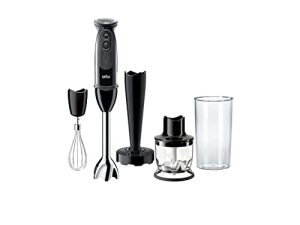 Braun Multiquick 5 Vario Hand Blender (SS Blending Shaft+1.5C Chopper+ Masher + Whisk+ Beaker)