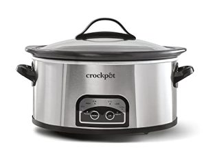 Crockpot 6 Quart Slow Cooker with Auto Warm Setting and Programmable Controls