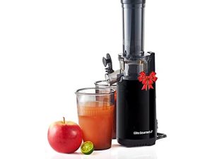 Elite Gourmet EJX600 Compact Small Space-Saving Masticating Slow Juicer