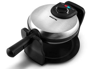 Gourmia GWM448 Rotating Waffle Maker - 180° Rotation - Variable browning control - Indicator lights - Easy to clean - Stainless steel