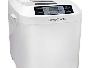 HomeCraft HCPBMAD2WH Bread Maker with Auto Fruit & Nut Dispenser Makes 2 Lb. Loaf Size