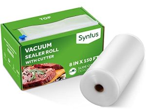 Syntus 8" x 150' Food Vacuum Seal Roll Keeper with Cutter Dispenser