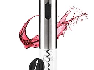 SENZER Electric Wine Opener Automatic Wine Bottle Opener Corkscrew Wine Opener with Foil Cutter Stainless Steel Resuable Wine Opener