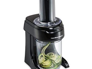 Hamilton Beach 3-in-1 Electric Vegetable Spiralizer & Slicer With 3 Cutting Cones for Veggie Spaghetti