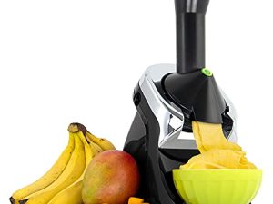 Yonanas 988BK Deluxe Vegan Non-Dairy Frozen Fruit Soft Serve Dessert Maker