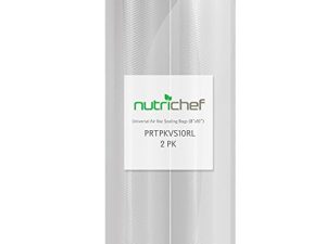 NutriChef Two 8" X10' 4 mil Commercial Grade Vacuum Sealer Food Storage Rolls | Create Your Own Size Bag