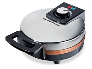 Hamilton Beach Belgian Waffle Maker with Non-Stick Copper Ceramic Plates