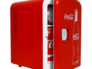 Coca-Cola Classic Coke Bottle 4L Mini Fridge w/ 12V DC and 110V AC Cords