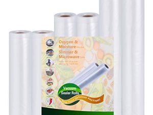 Vacuum-Sealer Rolls Food-Storage Bags for Food - 2 rolls 6"x10' and 2 rolls 8"x10' and 2 rolls 11"x10' Sous Vide cooking