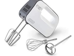 Dash SmartStore™ Deluxe Compact Electric Hand Mixer + Whisk and Milkshake Attachment for Whipping