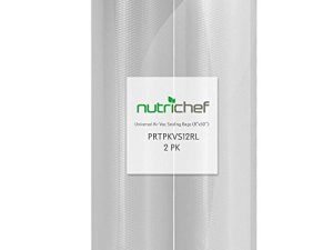NutriChef Vacuum Sealer Bags 8x50 Rolls 2 pack for Food Saver