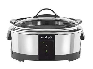 Crock-Pot Slow Cooker Works with Alexa 6-Quart Programmable Stainless Steel 2139005