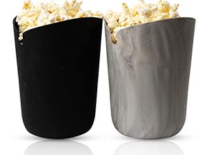 Silicone Microwave Popcorn Popper | Popcorn Buckets Reusable | Microwave Popcorn Maker | Popcorn Bowl Set | Popcorn Bowls for Family | Silicone Popcorn Popper | Healthy Popcorn | Movie Night Popcorn Containers