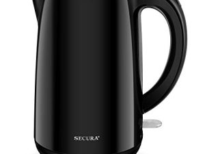Secura SWK-1701DB The Original Stainless Steel Double Wall Electric Water Kettle 1.8 Quart