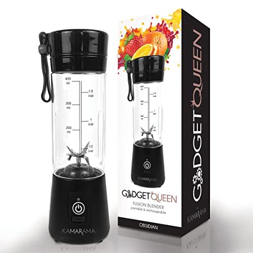 Portable Blender for Shakes and Smoothies – Rechargeable 15.5-Oz Fusion Blender & Portable Juicer Comes with Carry Strap Portable Blender for Shakes and Smoothies – Rechargeable 15.5-Oz Fusion Blender & Portable Juicer Comes with Carry Strap
