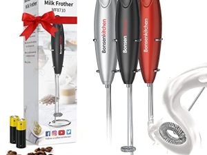 Bonsenkitchen Electric Milk Frother Handheld Drink Mixer
