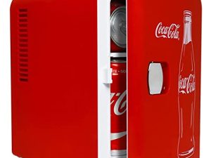 Coca-Cola Classic Coke Bottle 4L Mini Fridge for Bedroom 6 Can Portable Cooler