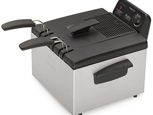 Presto 05466 Stainless Steel Dual Basket Pro Fry Immersion Element Deep Fryer