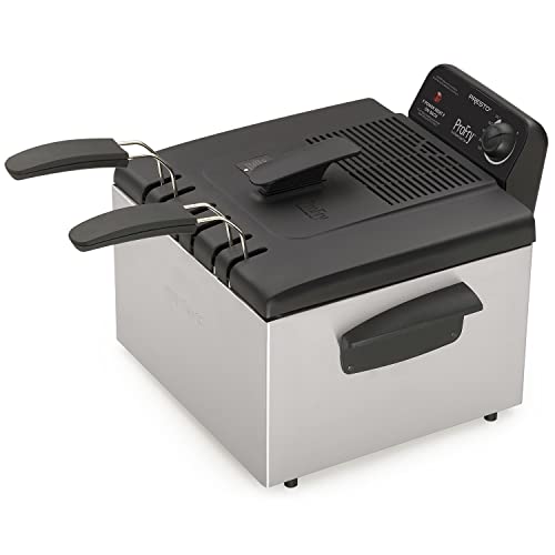 Presto 05466 Stainless Steel Dual Basket Pro Fry Immersion Element Deep Fryer Presto 05466 Stainless Steel Dual Basket Pro Fry Immersion Element Deep Fryer