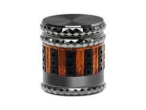 NankeMorii Large Grinder for Spice 2.6 inch 5-layer(Black Silver)