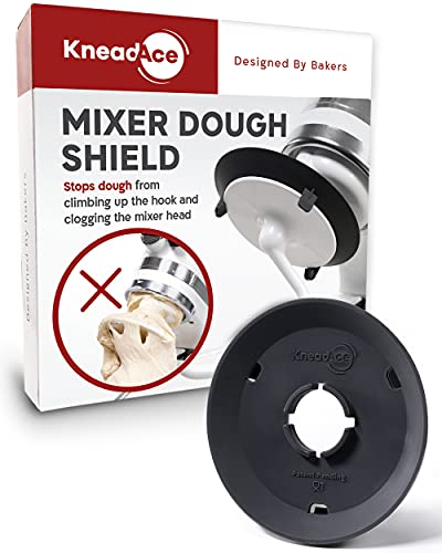 KneadAce Dough Hook Shield For Kitchen Aid - Prevents Your Dough from Climbing Up and Clogging Up Your Mixer – Mess Free Mixer Accessory Compatible With Most KitchenAid C Shape Dough Hooks (Dark Grey) KneadAce Dough Hook Shield For Kitchen Aid - Prevents Your Dough from Climbing Up and Clogging Up Your Mixer – Mess Free Mixer Accessory Compatible With Most KitchenAid C Shape Dough Hooks (Dark Grey)