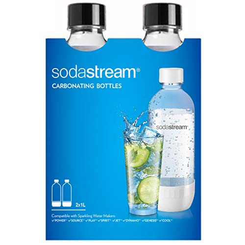 SodaStream 1L Classic DWS Carbonating Bottle Black (twinpack) SodaStream 1L Classic DWS Carbonating Bottle Black (twinpack)