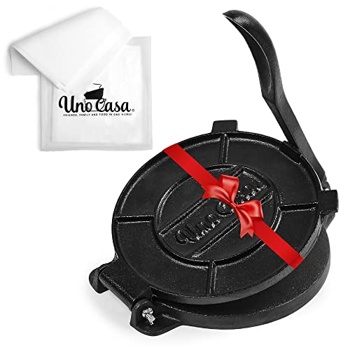 Uno Casa Cast Iron Tortilla Press - 8 Inch Tortilla Maker Uno Casa Cast Iron Tortilla Press - 8 Inch Tortilla Maker