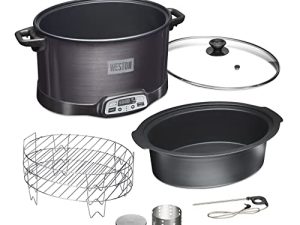 WESTON BRANDS 2-in-1 Indoor Electric Smoker & Programmable Slow Cooker