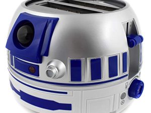 Uncanny Brands Star Wars R2D2 Deluxe Toaster - Lights-Up and Makes Sounds Like Artoo
