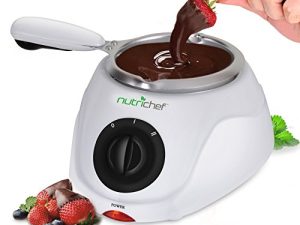 Chocolate Melting Warming Fondue Set - 25W Electric Choco Melt / Warmer Machine Set w/ Keep Warm Dipping function & Removable Pot