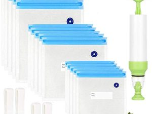 Sous Vide Bags 20pack Reusable Vacuum Food Storage Bags with 3 Sizes Vacuum Food Bags