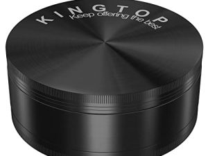 KINGTOP Spice Grinder Large 3.0 Inch Black