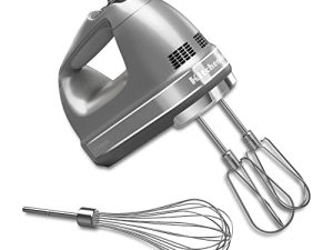 KitchenAid KHM7210CU 7-Speed Digital Hand Mixer with Turbo Beater II Accessories and Pro Whisk - Contour Silver