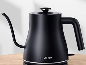 Ulalov Electric Gooseneck Kettle Ultra Fast Boiling Hot Water Kettle 100% Stainless Steel for Pour-over Coffee & Tea