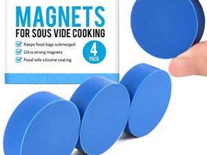 [4 pack] Sous Vide Magnets to Keep Bags Submerged and In Place - Sous Vide Accessories to Stop Floating Bags and Undercooking - Great Alternative to Sous Vide Weights