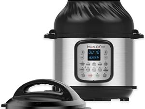 Instant Pot Duo Crisp 11-in-1 Air Fryer and Electric Pressure Cooker Combo with Multicooker Lids that Air Fries