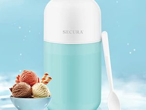 Secura Ice Cream Maker Mini Electric Ice Cream Machine for Quick Homemade Gelato