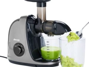 Jocuu Slow Masticating Juicer with 2-Speed Modes - Cold Press Juicer Machine - Quiet Motor & Reverse Function - Easy to Clean Juicer Extractor - Juice Recipes for Fruits & Vegetables (Grey)