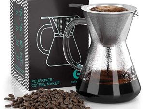 Coffee Gator Pour Over Coffee Maker - 14 oz Paperless