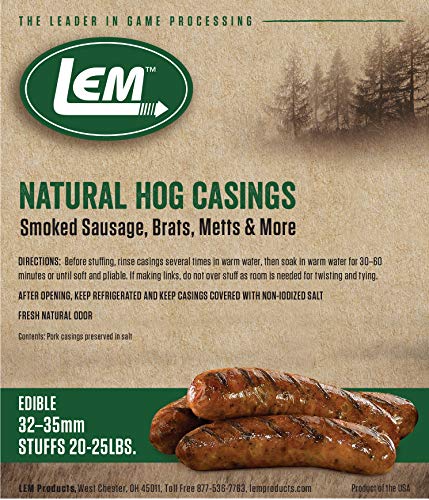 LEM Products 141 8 oz. Vacuum Sealed Bag - Hog Casings for 25 lbs. meat LEM Products 141 8 oz. Vacuum Sealed Bag - Hog Casings for 25 lbs. meat