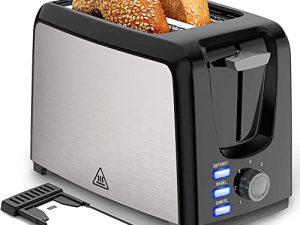 Toaster 2 Slice Wide Slot Best Rated Prime Black Toasters the Best 2 Slice Wide for Bagel Bread Waffle Two Slice Toaster with 7 Bread Shade Settings and Bagel
