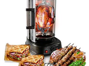 NutriChef Countertop Vertical Rotating Oven - Rotisserie Shawarma Machine